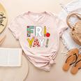 Fri Yay Teacher Happy Friday Friyay Weekend Back To School Women's Heather T-Shirt Heather Peach Fri Yay Teacher Happy Friday Friyay Weekend Back To School Women's Heather T-Shirt Heather Peach