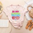 In My Glowing Teacher Era Groovy Colorful Bright Women's Heather T-Shirt Heather Peach
