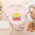 Grade 8 Super Squad Superhero Teacher Team Women's Heather T-Shirt Heather Peach