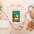 Groovy Ghost Reading Book Cat Halloween Ghost Teacher Women's Heather T-Shirt Heather Peach Groovy Ghost Reading Book Cat Halloween Ghost Teacher Women's Heather T-Shirt Heather Peach