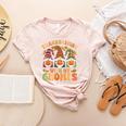 Groovy Thanksgiving With My Gnomie Women Teacher Fall Gnome Women's Heather T-Shirt Heather Peach Groovy Thanksgiving With My Gnomie Women Teacher Fall Gnome Women's Heather T-Shirt Heather Peach