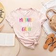 Growth Mindset Positive Back To School Teacher Student Women's Heather T-Shirt Heather Peach