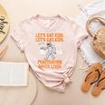 Halloween Lets Eat Kids Punctuation Teacher Women's Heather T-Shirt Heather Peach Halloween Lets Eat Kids Punctuation Teacher Women's Heather T-Shirt Heather Peach