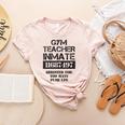 Halloween Gym Teacher Prisoner Costume Women's Heather T-Shirt Heather Peach Halloween Gym Teacher Prisoner Costume Women's Heather T-Shirt Heather Peach