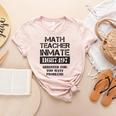 Halloween Math Teacher Prisoner Costume Women's Heather T-Shirt Heather Peach Halloween Math Teacher Prisoner Costume Women's Heather T-Shirt Heather Peach