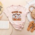 Halloween Teacher Ghosts Trick Or Teach Retro Costume Women Women's Heather T-Shirt Heather Peach