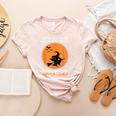 Halloween Teacher Witch Lets Eat Kids Punctuation Women's Heather T-Shirt Heather Peach