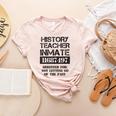 Halloween History Teacher Prisoner Costume Women's Heather T-Shirt Heather Peach Halloween History Teacher Prisoner Costume Women's Heather T-Shirt Heather Peach