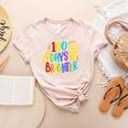 Happy 100th Day Of School 100 Days Brighter Girls Teacher Women's Heather T-Shirt Heather Peach