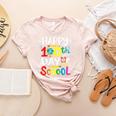 Happy 100th Day Of School 100 Days Of School Teacher Student Women's Heather T-Shirt Heather Peach Happy 100th Day Of School 100 Days Of School Teacher Student Women's Heather T-Shirt Heather Peach