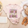 Happy 100th Day Of School Leopard Print Teacher Student Kids Women's Heather T-Shirt Heather Peach Happy 100th Day Of School Leopard Print Teacher Student Kids Women's Heather T-Shirt Heather Peach