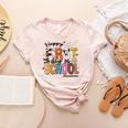 Happy First Day Of School PE Teacher Life Back To School Women's Heather T-Shirt Heather Peach Happy First Day Of School PE Teacher Life Back To School Women's Heather T-Shirt Heather Peach