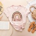 Happy Fri-Yay Friday Lovers Fun Teacher Leopard Rainbow Men Women Girls Kids Women's Heather T-Shirt Heather Peach Happy Fri-Yay Friday Lovers Fun Teacher Leopard Rainbow Men Women Girls Kids Women's Heather T-Shirt Heather Peach