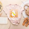 Happy Fri-Yay Friday Lovers Groovy Teacher Life Halloween Women's Heather T-Shirt Heather Peach