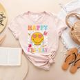 Happy Fri-Yay Groovy Teacher Friday Weekend Fri Yay Women's Heather T-Shirt Heather Peach Happy Fri-Yay Groovy Teacher Friday Weekend Fri Yay Women's Heather T-Shirt Heather Peach
