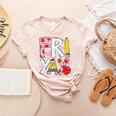 Happy Fri-Yay Teacher Back To School Friday Lovers Women's Heather T-Shirt Heather Peach