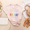 Happy Fri Yay Teacher Friday Saying Women's Heather T-Shirt Heather Peach Happy Fri Yay Teacher Friday Saying Women's Heather T-Shirt Heather Peach