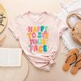Happy To See Your Face Teacher Disco Ball Back To School Women's Heather T-Shirt Heather Peach Happy To See Your Face Teacher Disco Ball Back To School Women's Heather T-Shirt Heather Peach