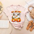 Haunted By 67 Boo Ghost Pumpkin Halloween Teacher Women's Heather T-Shirt Heather Peach Haunted By 67 Boo Ghost Pumpkin Halloween Teacher Women's Heather T-Shirt Heather Peach