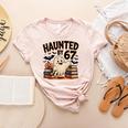 Haunted By 67 Teacher Ghost Pumpkin Halloween Costum Women's Heather T-Shirt Heather Peach Haunted By 67 Teacher Ghost Pumpkin Halloween Costum Women's Heather T-Shirt Heather Peach