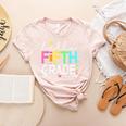 Hello Fifth Grade Teacher Student 5th Grade Back To School Women's Heather T-Shirt Heather Peach Hello Fifth Grade Teacher Student 5th Grade Back To School Women's Heather T-Shirt Heather Peach