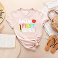 Hello First Grade Team 1st Grade Back To School Teacher Kids Women's Heather T-Shirt Heather Peach Hello First Grade Team 1st Grade Back To School Teacher Kids Women's Heather T-Shirt Heather Peach