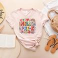 Hello Pre-K Back To School Teacher Student Fun Graphic Tee Women's Heather T-Shirt Heather Peach Hello Pre-K Back To School Teacher Student Fun Graphic Tee Women's Heather T-Shirt Heather Peach