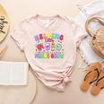 Helping Little Minds Grow Teacher Life Back To School Women's Heather T-Shirt Heather Peach