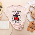 Hocus Pocus Everybody Focus Halloween Teacher For Men Women Women's Heather T-Shirt Heather Peach