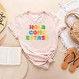 Hola Como Estas Spanish Teacher Fiesta Party Banners Women's Heather T-Shirt Heather Peach Hola Como Estas Spanish Teacher Fiesta Party Banners Women's Heather T-Shirt Heather Peach