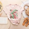 In My Holly Xmas Jolly Teacher Era Teacher Vibes Christmas For Men Women Kids Women's Heather T-Shirt Heather Peach