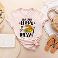 I'm Just Here To Get Messy Art Teacher Artist Painting Women's Heather T-Shirt Heather Peach I'm Just Here To Get Messy Art Teacher Artist Painting Women's Heather T-Shirt Heather Peach