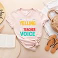 I’m Not Yelling This Is My PE School Teacher Voice I Teach Women's Heather T-Shirt Heather Peach I’m Not Yelling This Is My PE School Teacher Voice I Teach Women's Heather T-Shirt Heather Peach