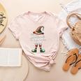 I'm The Science Teacher Elf Family Matching Group Christmas Women's Heather T-Shirt Heather Peach