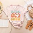 Infant Teacher Boo Crew Ghost Groovy Halloween For Women Women's Heather T-Shirt Heather Peach