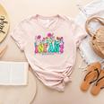 Infant Teacher Floral First Day Back To School Teaching Women's Heather T-Shirt Heather Peach