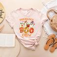 Insurance Boo Crew Halloween Spooky Costume Teacher Women's Heather T-Shirt Heather Peach Insurance Boo Crew Halloween Spooky Costume Teacher Women's Heather T-Shirt Heather Peach