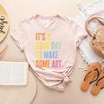 It's A Good Day To Make Art Artist Teacher Painter Women's Heather T-Shirt Heather Peach