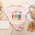 Its Okay To Feel All The Feels Mood Color Crayons Teacher Women's Heather T-Shirt Heather Peach
