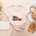 Jolliest Bunch Of Teachers This Side Of The Hallway Xmas PJ Women's Heather T-Shirt Heather Peach