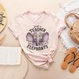 Just a Teacher Who Loves Elephants Elephant Lover Educator Women's Heather T-Shirt Heather Peach Just a Teacher Who Loves Elephants Elephant Lover Educator Women's Heather T-Shirt Heather Peach