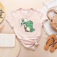 Be Kind Teacher Anti-Bullying Dino Kindness Women Men Boys Women's Heather T-Shirt Heather Peach Be Kind Teacher Anti-Bullying Dino Kindness Women Men Boys Women's Heather T-Shirt Heather Peach