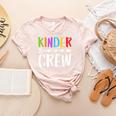 Kinder Crew Shirt Kindergarten Boy Girl Student Teacher Women's Heather T-Shirt Heather Peach Kinder Crew Shirt Kindergarten Boy Girl Student Teacher Women's Heather T-Shirt Heather Peach