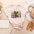 Kindergarten Camo Camouflage Boy Teacher Back To School Women's Heather T-Shirt Heather Peach
