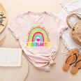 Kindergarten Rainbow Girls Boys Teacher First Day Of School Women's Heather T-Shirt Heather Peach