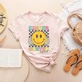 Kindergarten Squad Smile Face Teachers Kids Back To School Women's Heather T-Shirt Heather Peach