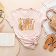 Kindergarten Teacher Fall Pumpkin Autumn Cute Women's Heather T-Shirt Heather Peach Kindergarten Teacher Fall Pumpkin Autumn Cute Women's Heather T-Shirt Heather Peach
