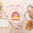Kindergarten Teacher Pumpkin Patch Cute Women's Heather T-Shirt Heather Peach