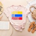Leer Es Poder Colombian Spanish Teacher Maestra Colombia Women's Heather T-Shirt Heather Peach