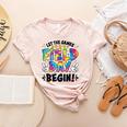 Let The Games Field Day Begin Tie Dye Adults Teacher Kids Women's Heather T-Shirt Heather Peach